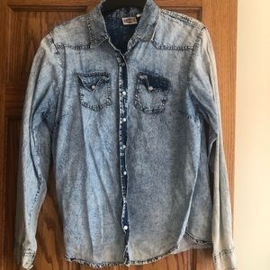 Denim button up
